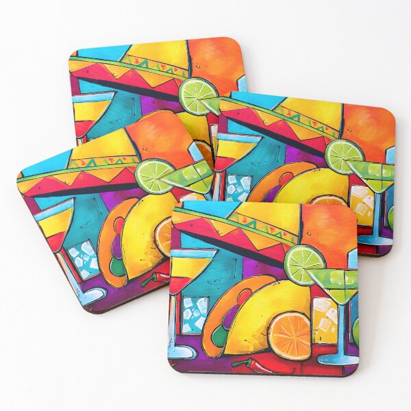 Item preview, Turn Up the Flavor for Cinco de Mayo with Margaritas Sombrero Tacos and Chili Peppers in Bold Fiesta designed and sold by OlfactoART Studio.