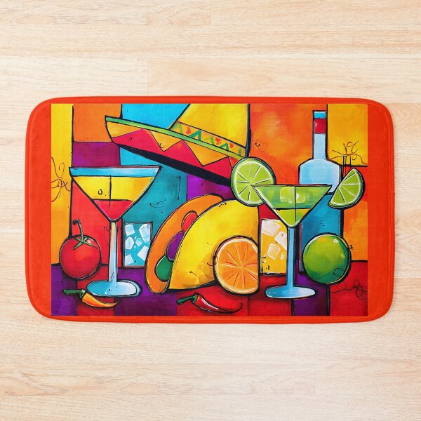 Item preview, Turn Up the Flavor for Cinco de Mayo with Margaritas Sombrero Tacos and Chili Peppers in Bold Fiesta designed and sold by OlfactoART Studio.