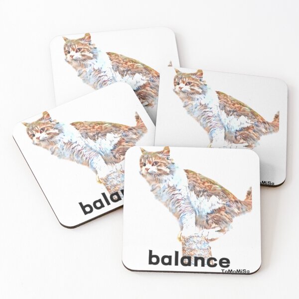 Item preview, Balance – Minimal Cat Design by ToMoMiSa designed and sold by ToMoMiSa-Studio.