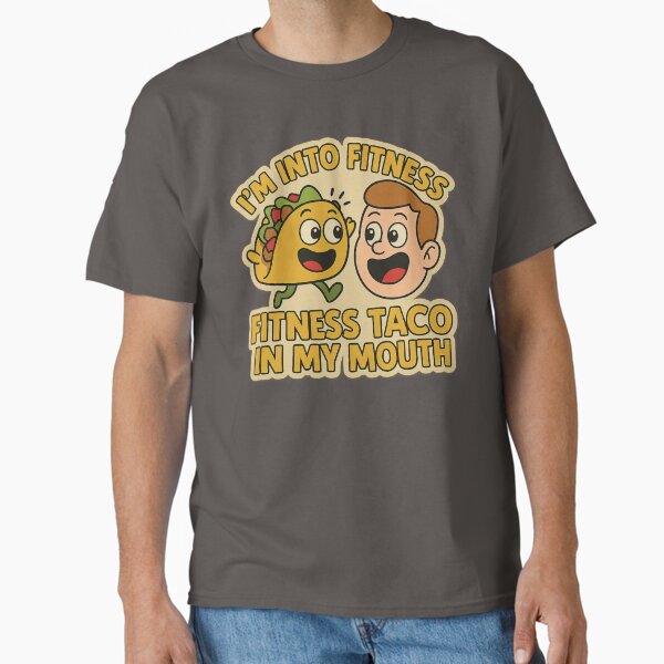 Item preview, Funny Taco Fitness Pun – "Fitness Taco in My Mouth" designed and sold by Magicbenja.