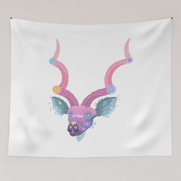 Item preview, Floral  Animal "Wildebeest" WeArePrettierThanFlowers designed and sold by 366birthflower.