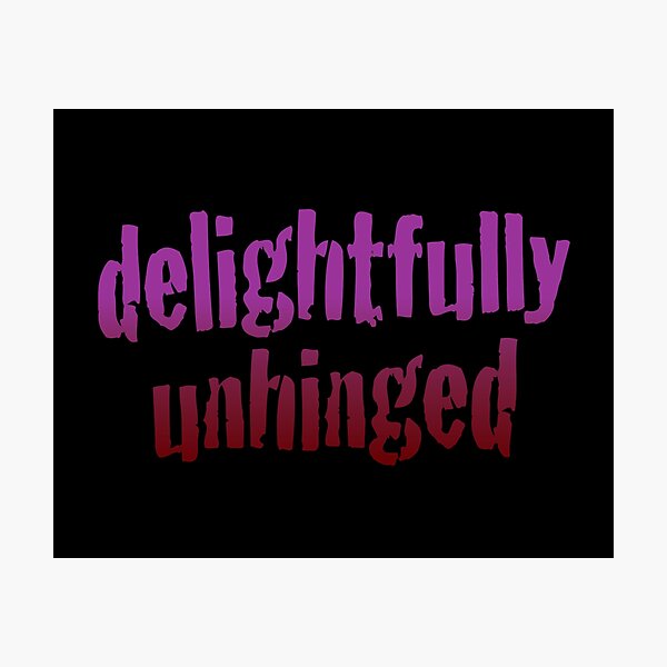 Item preview, Delightfully Unhinged Purple to Red Gradient Graphic Print designed and sold by Feral Designs by Lauren Elisabeth.