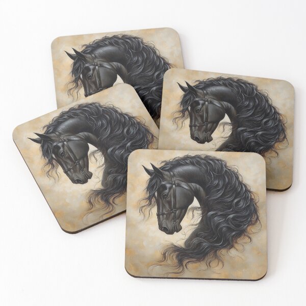 Item preview, Black Friesian Horse print designed and sold by dcrc.