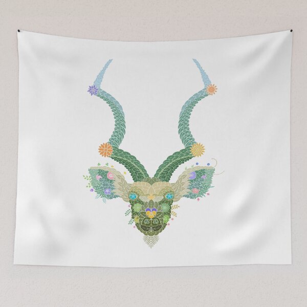 Item preview, Floral  Animal "Wildebeest" WeArePrettierThanFlowers designed and sold by 366birthflower.
