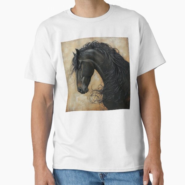 Item preview, black friesian horse print designed and sold by dcrc.