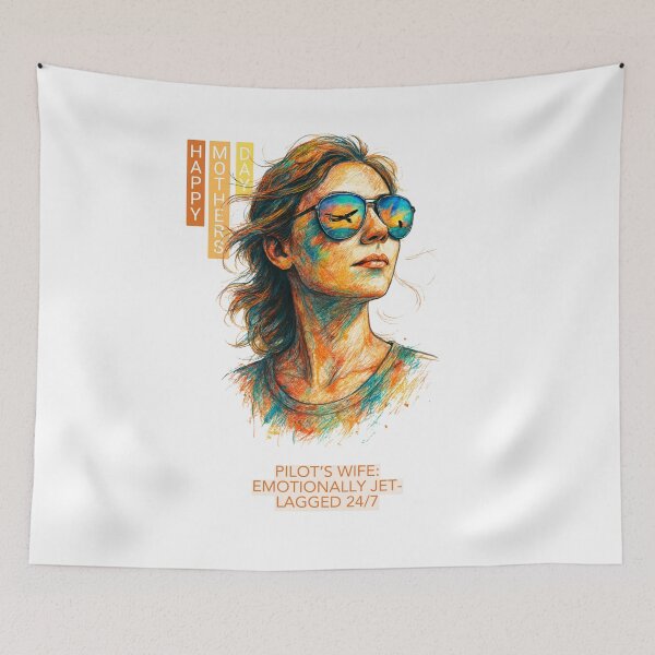 Item preview, Funny Pilot wife Mothers Day shirt mug gift designed and sold by SharpDigiDesign.
