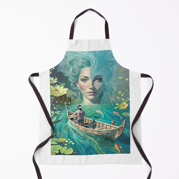 Item preview, Enchantment of the Water: Maiden with Koi in Lotus Pond designed and sold by bvdesignart.