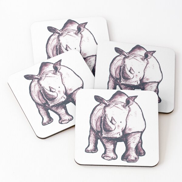 Item preview, Rhino (Purple) designed and sold by My Little Art Bubble.