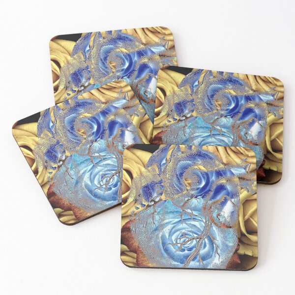 Item preview, Blue Rose Cracked heart designed and sold by AlquemieArts.