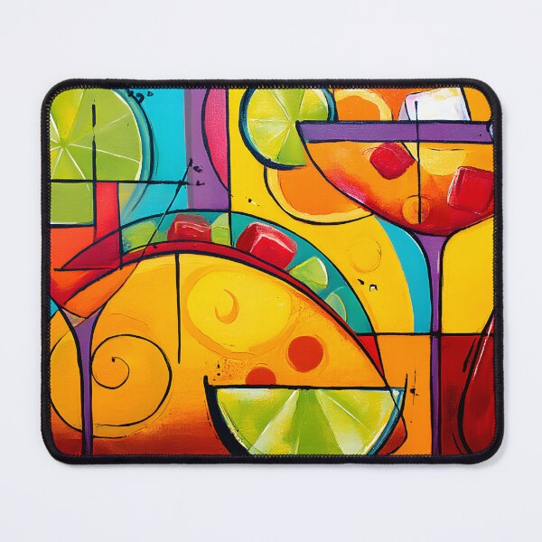 Item preview, Ignite Your Cinco de Mayo Celebration with Bold Geometric Cocktails Tacos Lime Slices and a Chilli designed and sold by OlfactoART Studio.