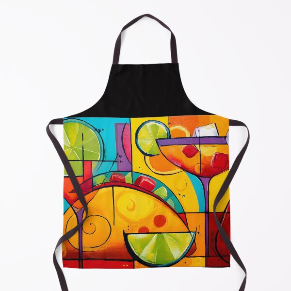 Item preview, Ignite Your Cinco de Mayo Celebration with Bold Geometric Cocktails Tacos Lime Slices and a Chilli designed and sold by OlfactoART Studio.
