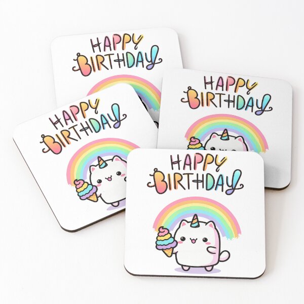 Item preview, Kawaii Happy Birthday  designed and sold by PiggyWonka.