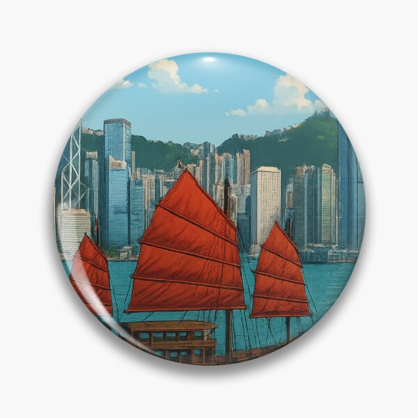Artikelvorschau, Traditionelle Dschunke im Victoria Harbour, Hongkong entworfen und verkauft von Places On Earth.