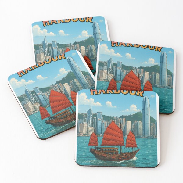 Item preview,  Traditional Junk Boat on Victoria Harbour, Hong Kong designed and sold by Places On Earth.
