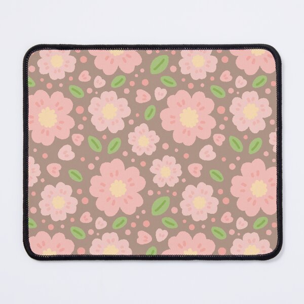 Item preview, Cherry blossom pattern on brown background designed and sold by babyandbunny.