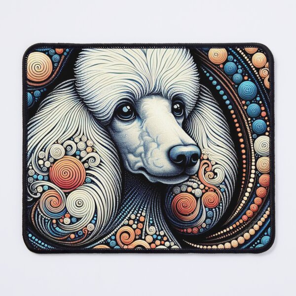 Item preview, Dynamic White Poodle Illustration designed and sold by Wags & Tails.