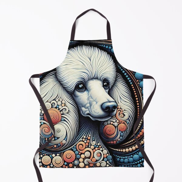 Item preview, Dynamic White Poodle Illustration designed and sold by Wags & Tails.