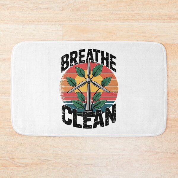 Item preview, Wind Turbine and Leaves - Green Energy Meets Retro Sunset designed and sold by Taans-Creation.
