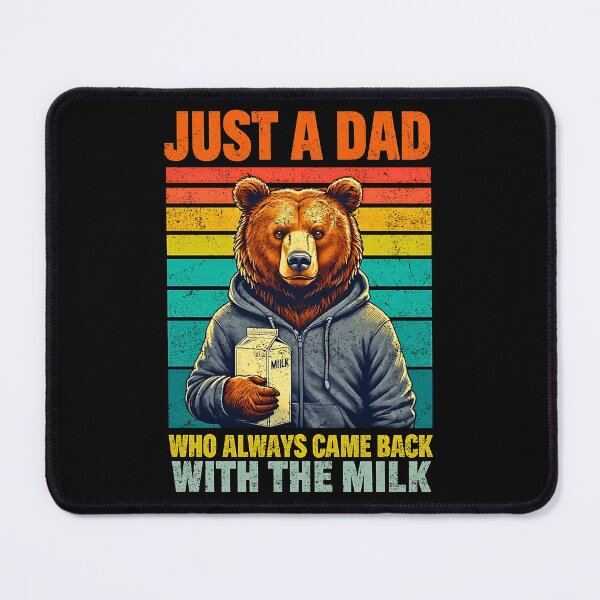 Item preview, Funny Bear Dad With Milk Retro Vintage designed and sold by JerdbordinShop.