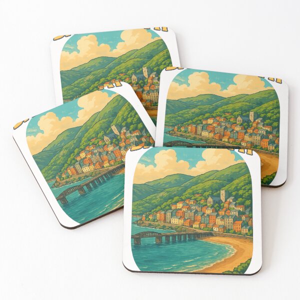 Item preview, Coastal Townscape of Barmouth, Gwynedd Wales designed and sold by Places On Earth.