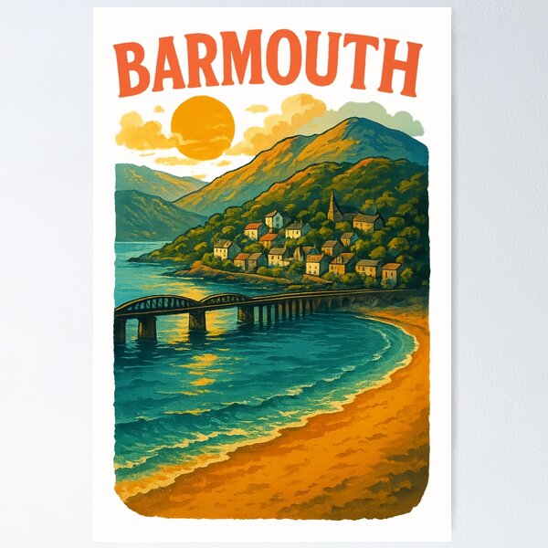 Item preview, Sunset Over Barmouth and the Mawddach Estuary, Wales designed and sold by placesonearth.