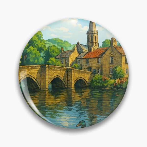 Item preview, Bakewell Riverside and Church, Peak District England designed and sold by Places On Earth.