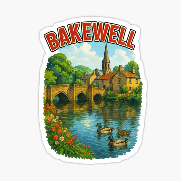 Item preview, Bakewell Riverside and Church, Peak District England designed and sold by Places On Earth.