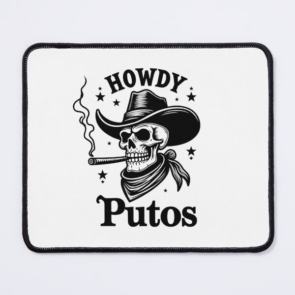 Item preview, Howdy Putos Skull Cowboy Smoking Western Design designed and sold by haitrieuic96.