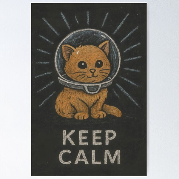 Item preview, Keep Calm Cat Positive Mental Health Design designed and sold by Charisma Enigma.