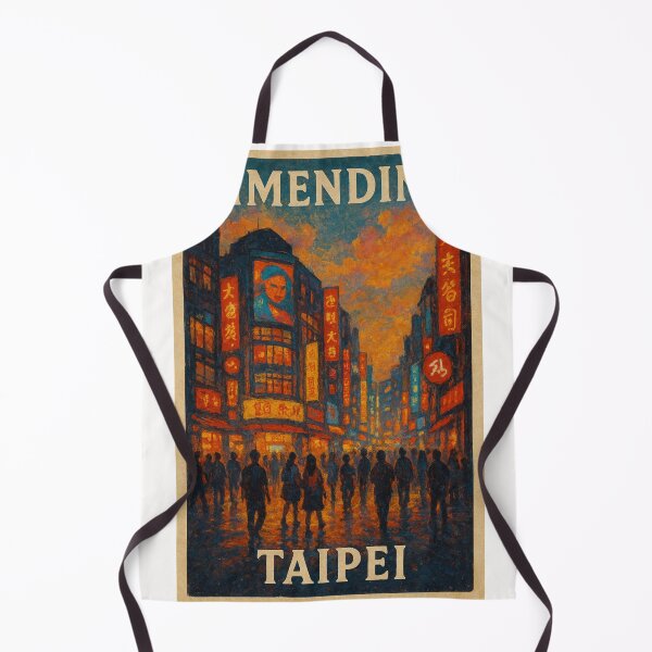 Item preview, Ximending Streetscape at Sunset, Taipei Taiwan designed and sold by Places On Earth.