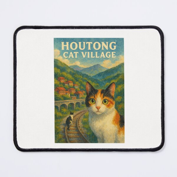 Item preview, Calico Cats and Mountain Views at Houtong Village, Taiwan designed and sold by Places On Earth.