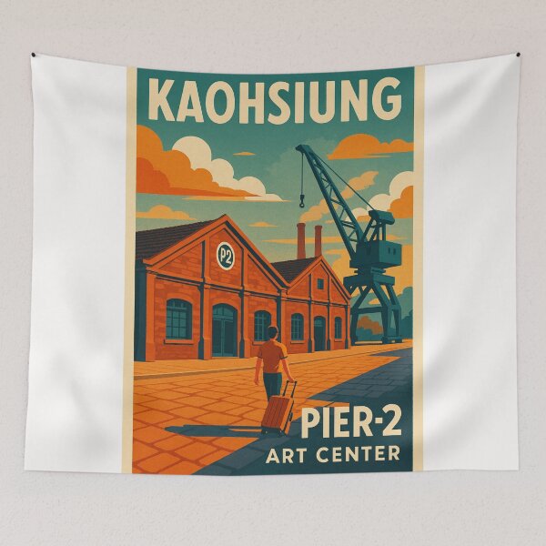Item preview, Pier-2 Art District and Waterfront Cranes, Kaohsiung Taiwan designed and sold by Places On Earth.