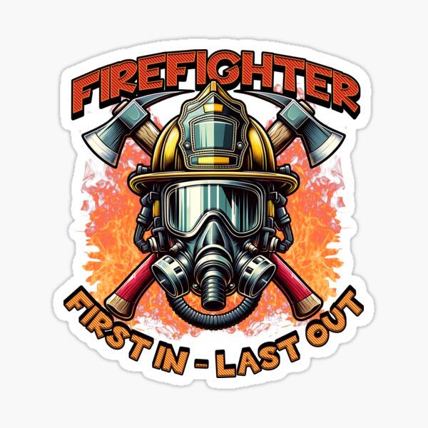 Item preview, Firefighter Helmet with Axes and Flames designed and sold by LevelUp-GoodVibes.