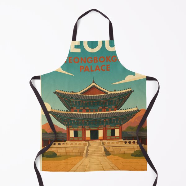 Item preview, Gyeongbokgung Palace with Mountain Backdrop, Seoul South Korea designed and sold by Aryabek.