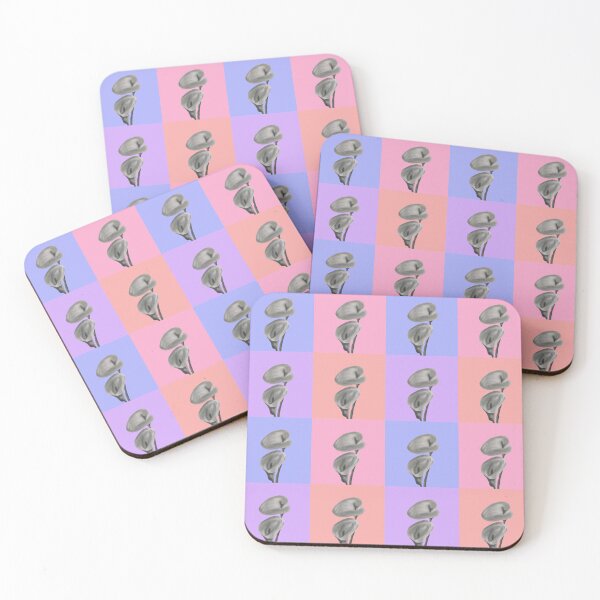 Item preview, Monochrome Calla Lilies on Pastel Grid designed and sold by JKDESING.