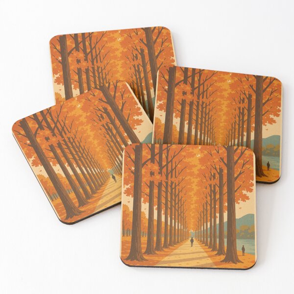Item preview,  Autumn Ginkgo Path on Nami Island, South Korea designed and sold by Aryabek.
