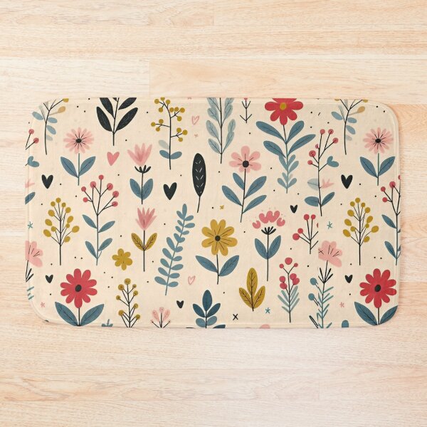 Item preview, Whimsical Hand-Drawn Floral Pattern designed and sold by InsightA.