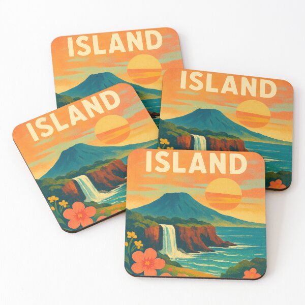 Item preview, Sunset Coast and Waterfalls of Jeju Island, South Korea designed and sold by Aryabek.