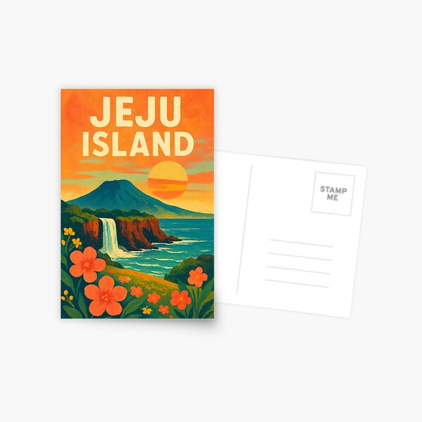 Item preview, Sunset Coast and Waterfalls of Jeju Island, South Korea designed and sold by Aryabek.