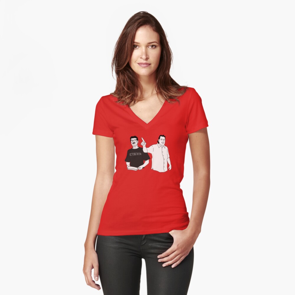 Item preview, Fitted V-Neck T-Shirt designed and sold by MRCL-Store.