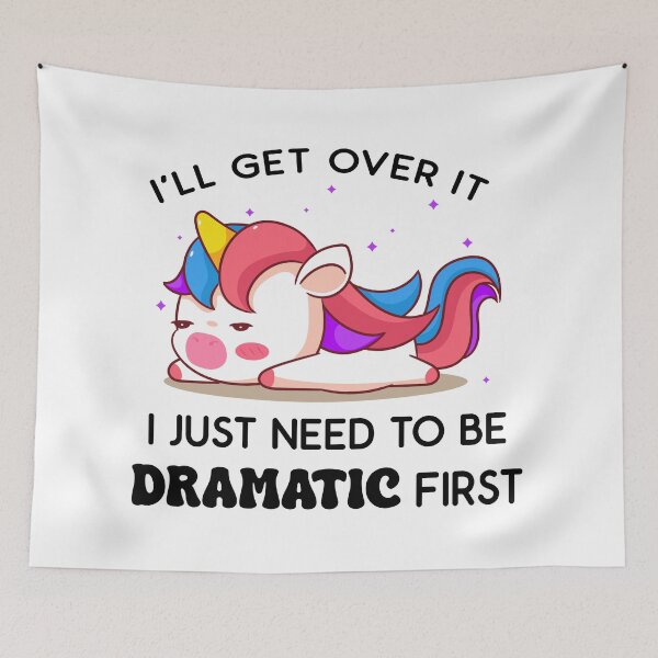 Item preview, I Just Need To Be Dramatic Lazy Unicorn Gift designed and sold by Spyshirt.