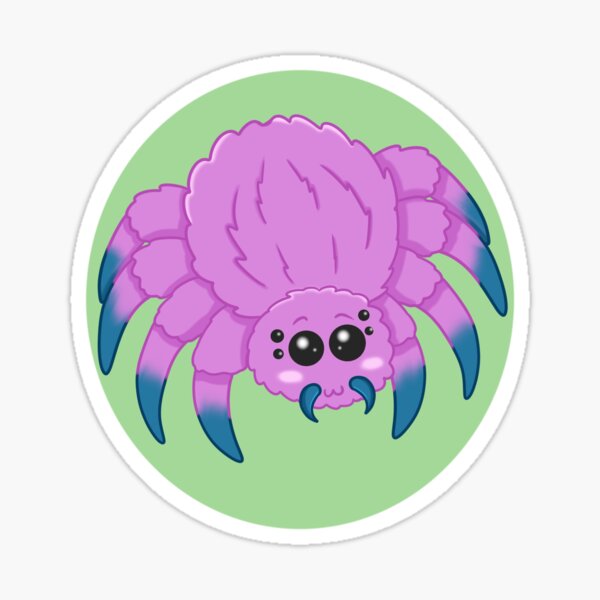 Item preview, Pinkie The blue Footed Floof Spider designed and sold by JadeWolfArt.