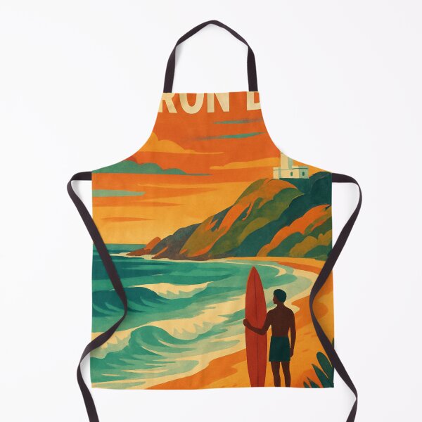 Item preview, Surfer and Lighthouse Coastline at Byron Bay, Australia designed and sold by Aryabek.