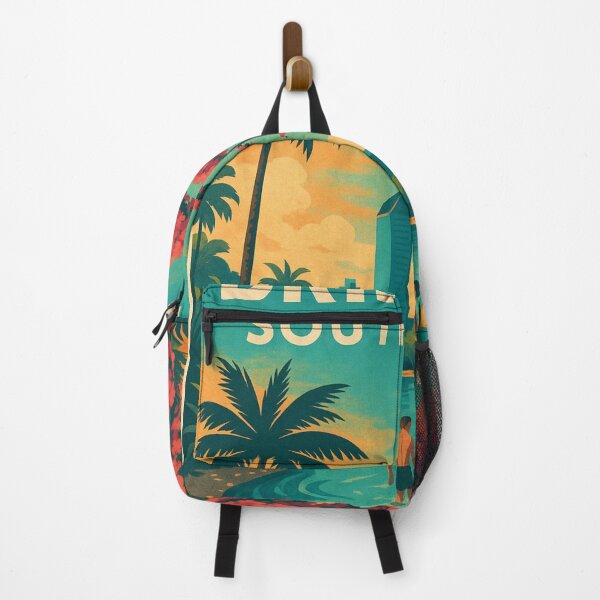 Item preview, Palm-Fringed Lagoon and Brisbane City Skyline, South Bank Queensland designed and sold by Aryabek.