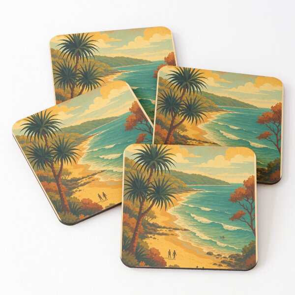Item preview, Noosa Heads Coastal Trail and Surf Beach, Queensland Australia designed and sold by Aryabek.