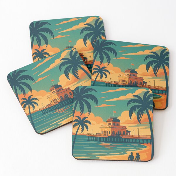 Item preview, St Kilda Pier and Beachfront at Sunset, Melbourne Victoria Australia designed and sold by Aryabek.