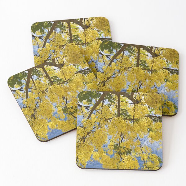 Item preview, The golden glow of the flowering cassia tree at Wat Si Khottabong designed and sold by franck380.