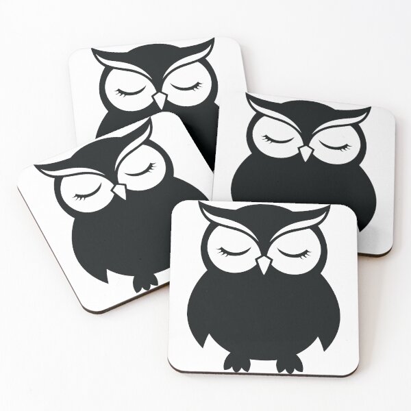 Item preview, Copy of Cute Owl Silhouette with Hearts | Kawaii Black Owl | Minimal Animal Art for Stickers, Shirts, Kids Gifts & Decor designed and sold by YourChoiceArt.