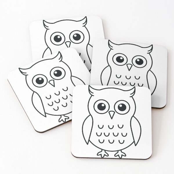 Item preview, Copy of Cute Owl Silhouette with Hearts | Kawaii Black Owl | Minimal Animal Art for Stickers, Shirts, Kids Gifts & Decor designed and sold by YourChoiceArt.
