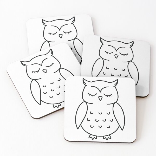 Item preview, Copy of Copy of Cute Owl Silhouette with Hearts | Kawaii Black Owl | Minimal Animal Art for Stickers, Shirts, Kids Gifts & Decor designed and sold by YourChoiceArt.